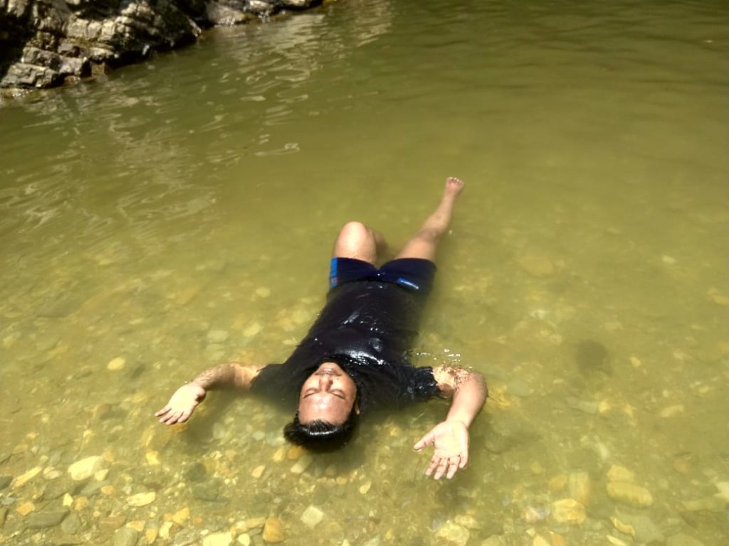 Floating At Bhalu Gaad Waterfall